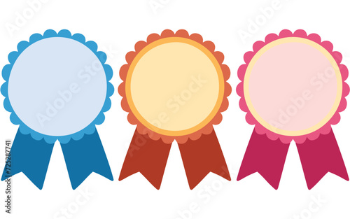 Medals Award Clipart Vector Set. isolated on white background 