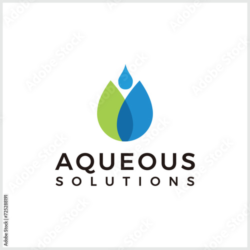 water drop vector logo concept design template with colorful modern theme