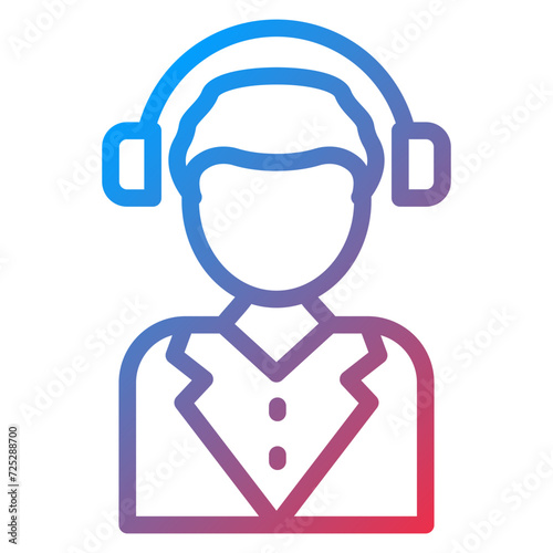 Listening Music Icon Style
