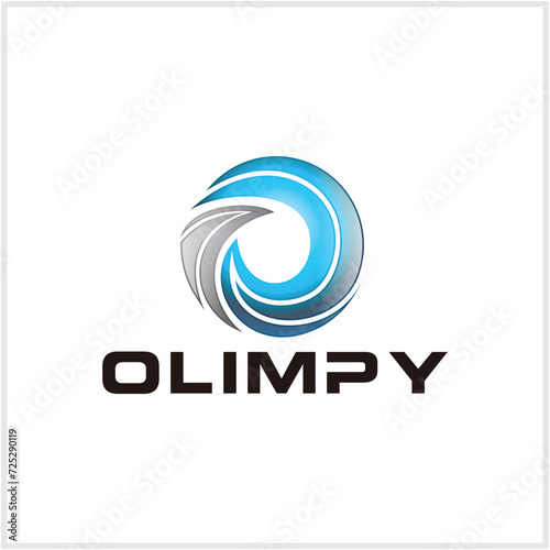 Abstract Initial Letter O Logo. Circular Wave Style.Can be used for Business and Technology Logos. Flat Vector Logo Design Template Elements.