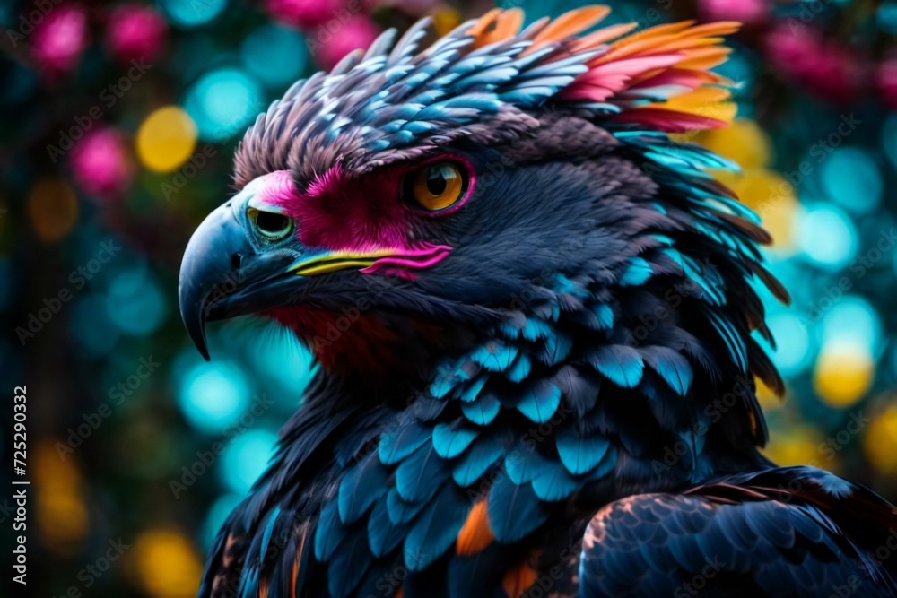 Neon eagle Generative AI