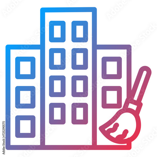 Hotel Cleaning Icon Style
