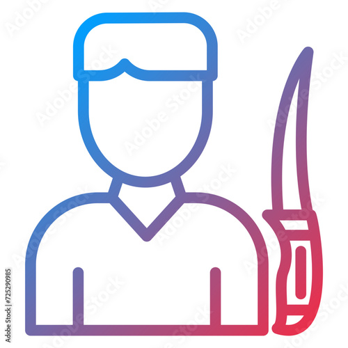 Knife Thrower Icon Style