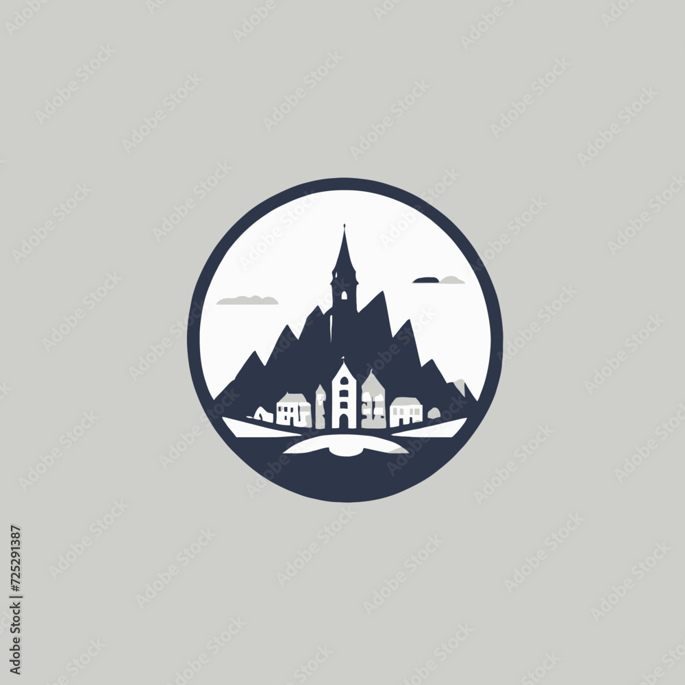 Town Cartoon Logo Design Very Cool