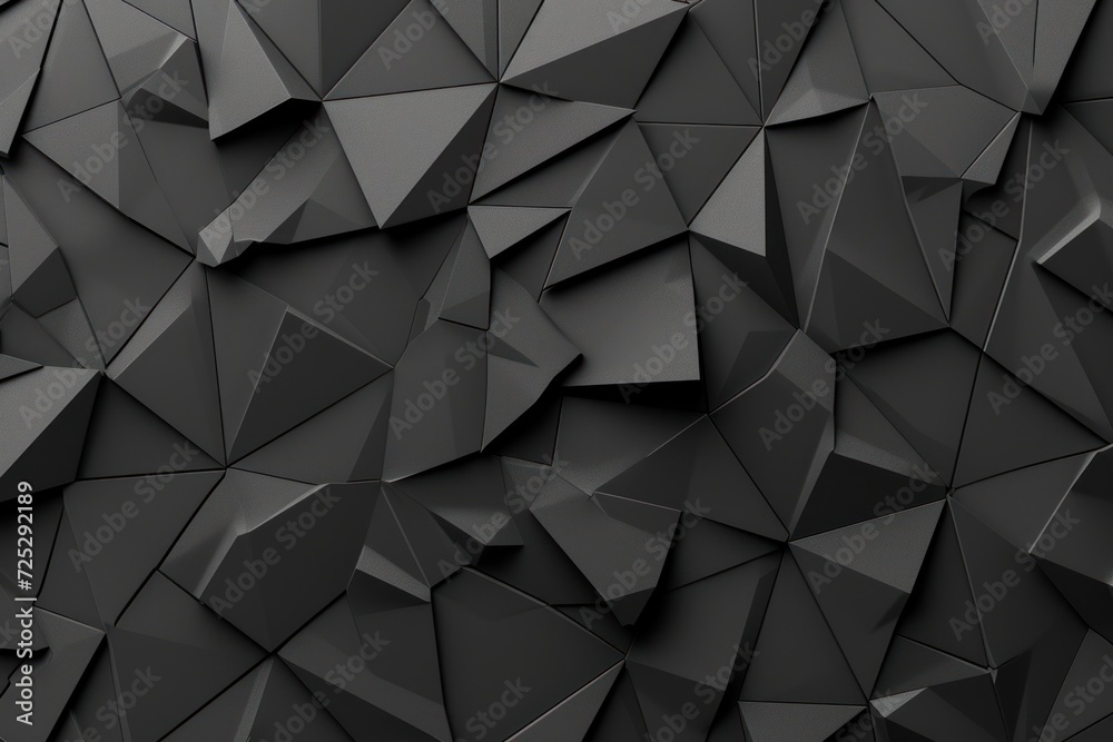 Abstract black triangular polygonal background