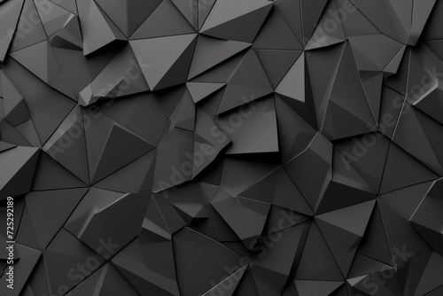 Abstract black triangular polygonal background