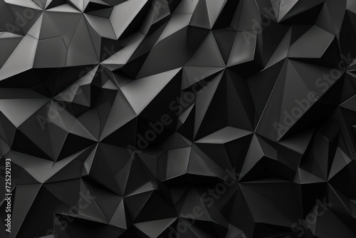 Abstract black triangular polygonal background © ColdFire