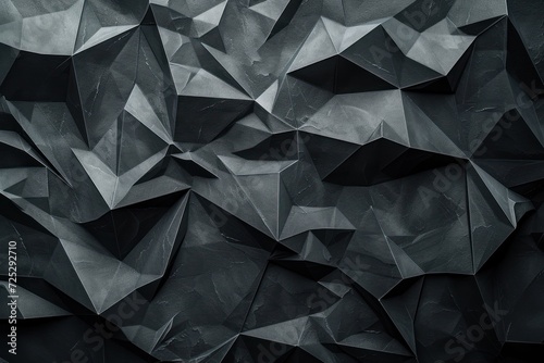 Black textured modern abstract background with polygons
