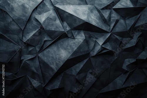 Black textured modern abstract background with polygons