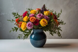 A flower bouquet as a table centerpiece 