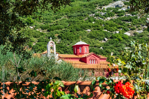 Agiou panteleimonous monastery in Penteli, Greece photo