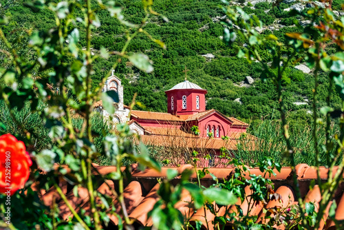 Agiou panteleimonous monastery in Penteli, Greece photo
