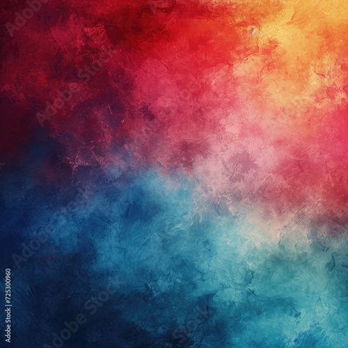 Colorful abstract background with grunge texture and watercolor stains.