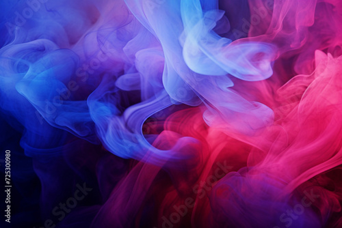 Dramatic smoke fog with pink and blue color. 