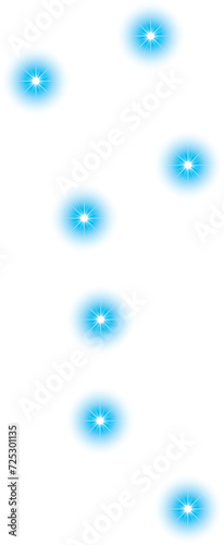 The Big Dipper emitting blue light