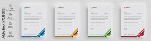 letterhead corporate business flyer A4 size paper creative advertising official abstract eye-catching newsletter magazine brochure poster template design with a logo photo