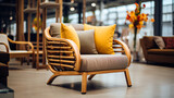 Modern wooden lounge chair
