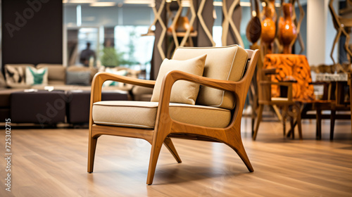 Modern wooden lounge chair