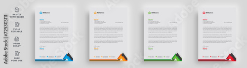 letterhead corporate flyer creative company official unique shape layout advertising promotional minimal a4 size poster magazine brochure template design with a logo