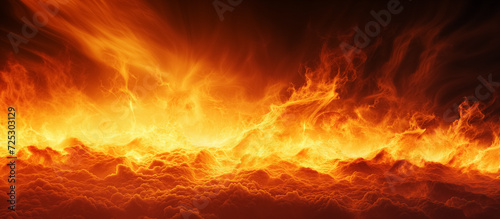 Fiery cloudscape, resembling a dramatic inferno.