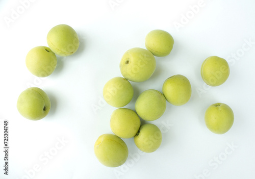 An image of Fruit of plum isolated white background. © binimin