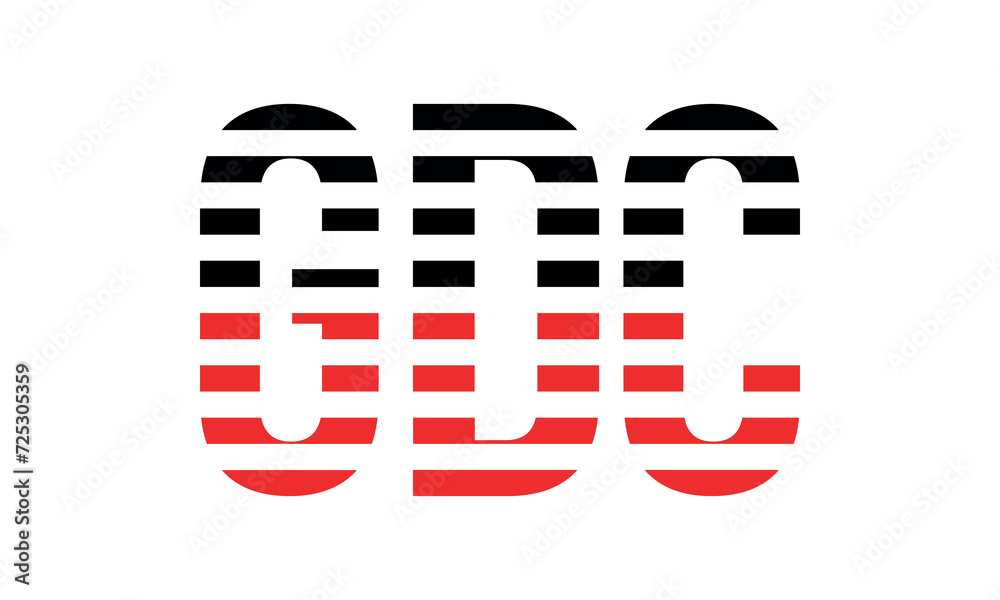 GDC three initial letter iconic line negative space minimal logo design ...