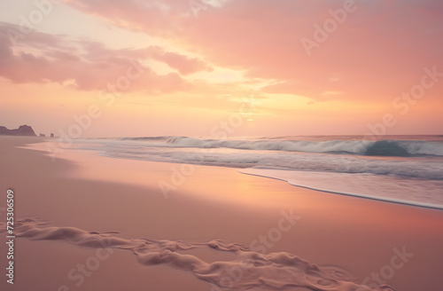 High-Res PNG Backdrop  Sunset Beach  Light  Ray  Bokeh  Dusk Scenery  Golden Hour - Ideal for Digital Background and Stunning Portrait.