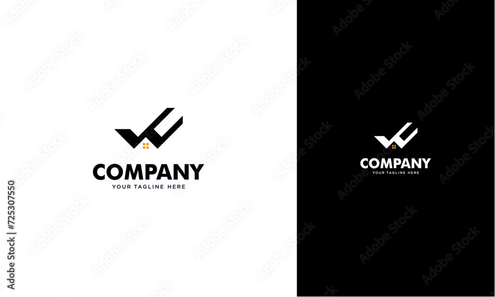 Initial Letter W Real Estate Logo Image on White Background. Flat Vector Logo Design Template Element for Construction Architecture Initial Letter W Real Estate Logo Image on White Background. Flat Vector Logo Design Template Element for Construction Architecture