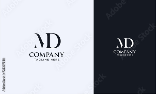 MD initial logo concept monogram,logo template designed to make your logo process easy and approachable. All colors and text can be modified