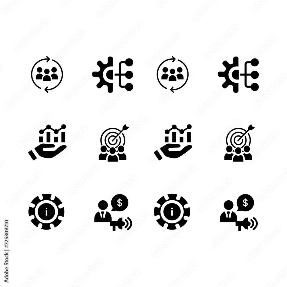 Solid icon collection. Community icon set. Containing equality, culture ...