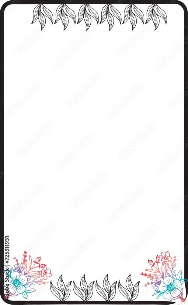 Obraz premium frame with butterflies