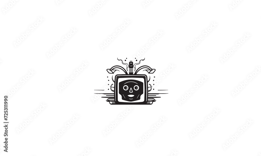 Face horror vector logo design Face horror vector logo design