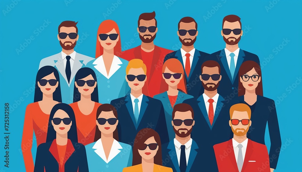 Artistic Representation of People in Modern Vector Art