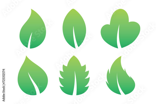 Simple leaf shapes gradient