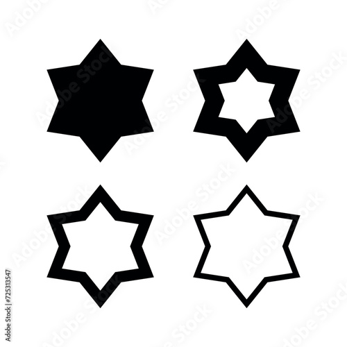 Multiple 6 point stars set