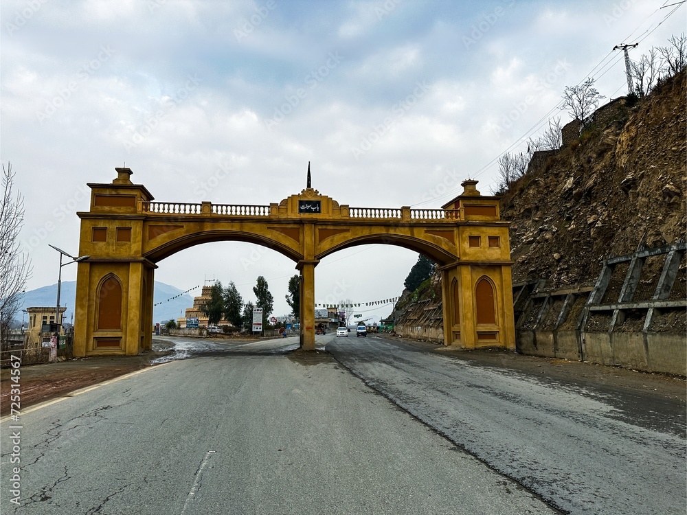 Swat Gateway Bab-e-Swat arch tourist attraction iconic landmark entrance to capturing the essence of Pakistan's tourism hub