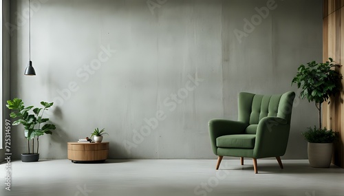 Blank horizontal poster frame mock up in scandinavian style living room interior, modern living room interior background, beige sofa and pampas grass, 3d rendering photo