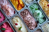 Gelato Galore: Italy's Sweet Frozen Delights, Flat lay view