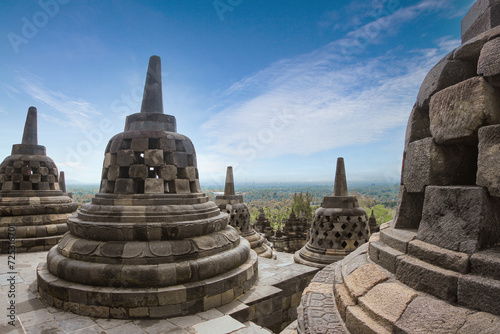 Borobudur the biggest budhist temple  Indonesia