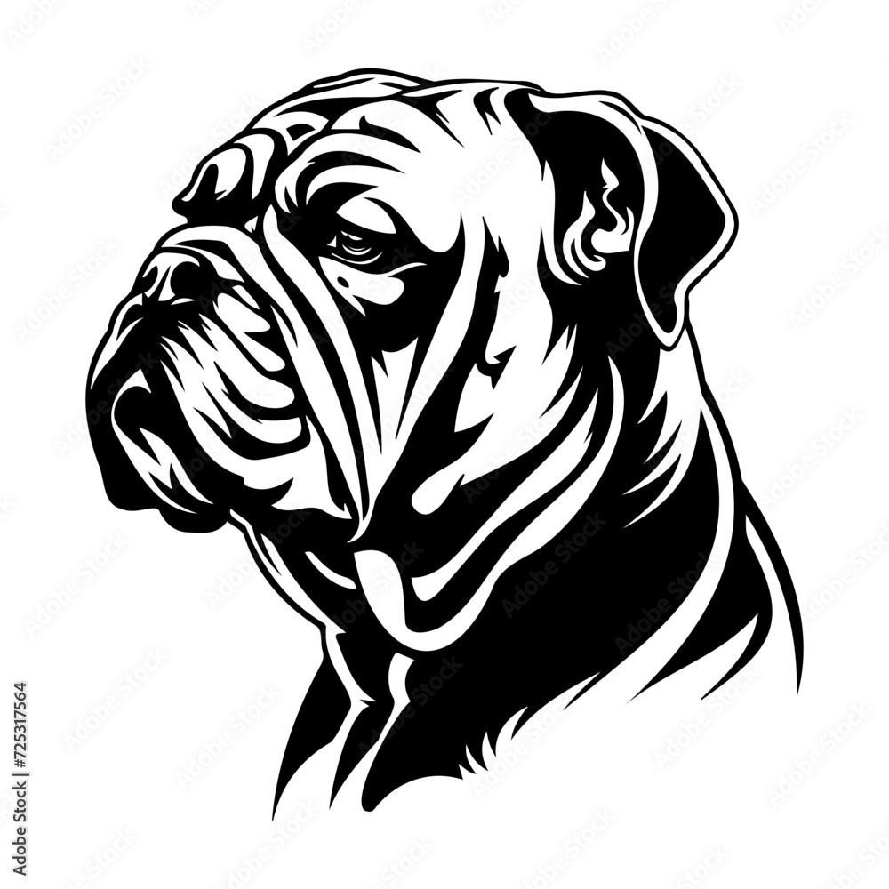 bulldog icon illustration, bulldog silhouette logo svg vector bulldog icon illustration, bulldog silhouette logo svg vector