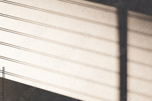 Sunshine, tree shadows, various texture backgrounds. 3d rendering.