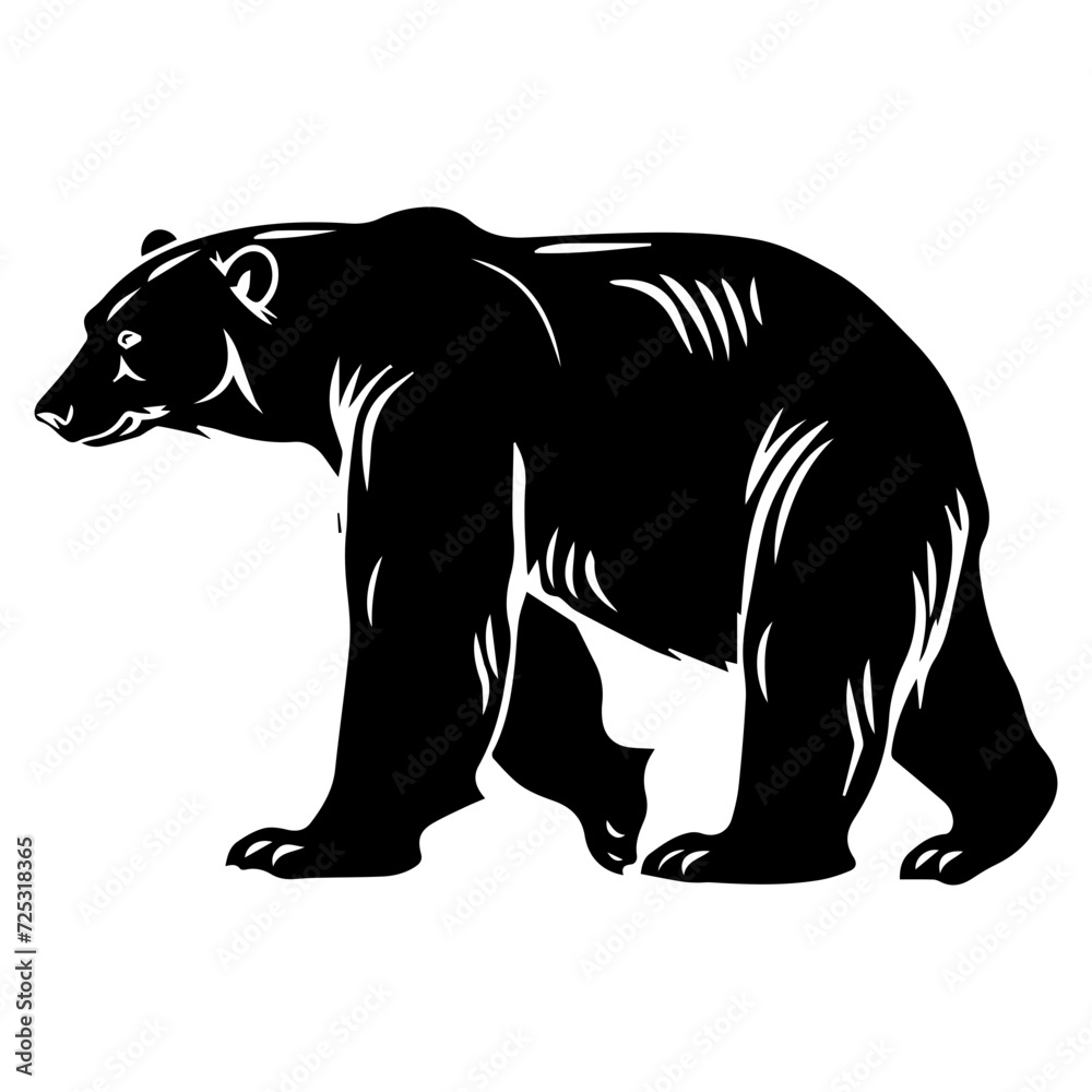 polarbear walking movement silhouette polarbear walking movement silhouette