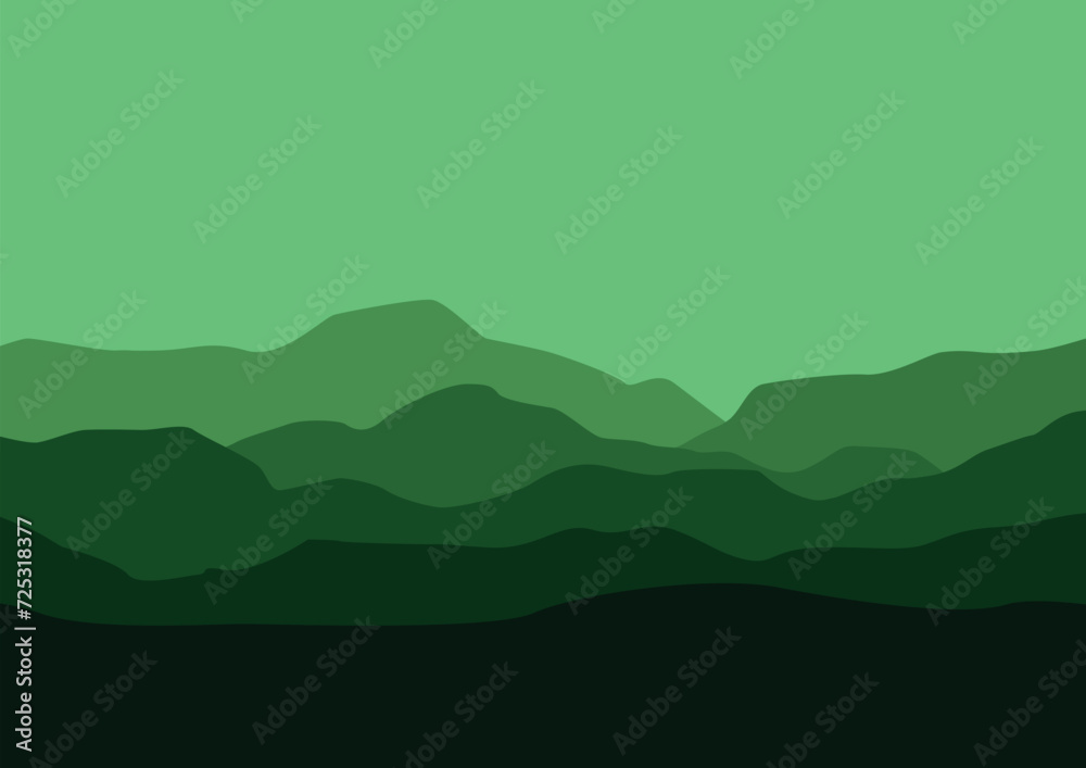 Obraz premium beautiful landscape mountains, vector illustration for background design.