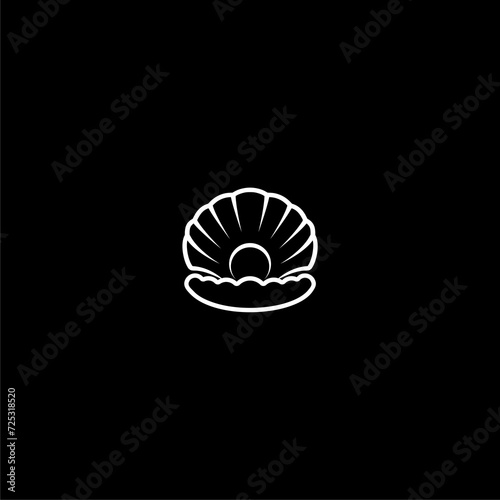 Pearl logo icon isolated on dark background