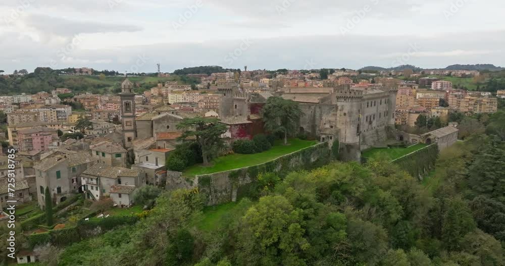 Above and Beyond: Aerial Impressions of Castello Orsini-Odescalchi and the Enchanting Bracciano Lakeside. High quality 4k footage Above and Beyond: Aerial Impressions of Castello Orsini-Odescalchi and the Enchanting Bracciano Lakeside. High quality 4k footage