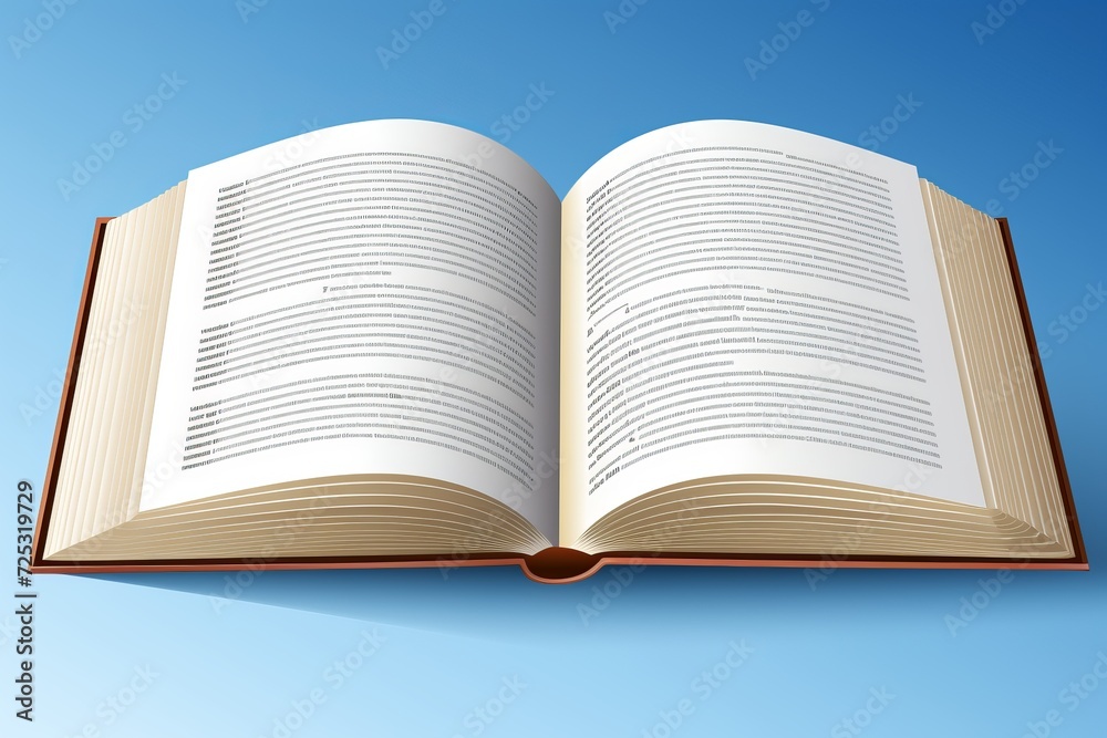 Paperback and open book mockup cover on solid blue background, illustration Paperback and open book mockup cover on solid blue background, illustration
