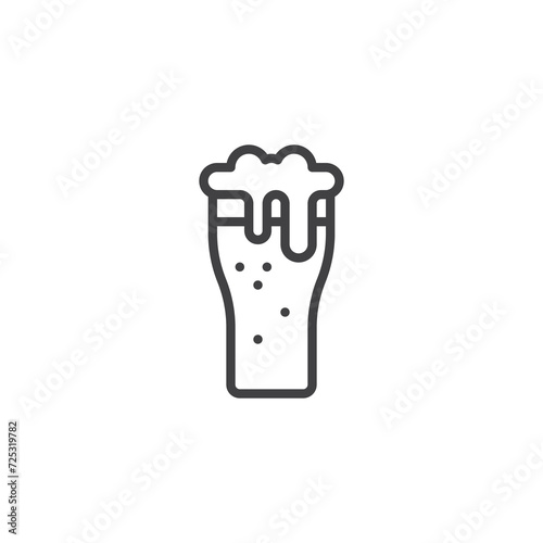 Pint of beer line icon
