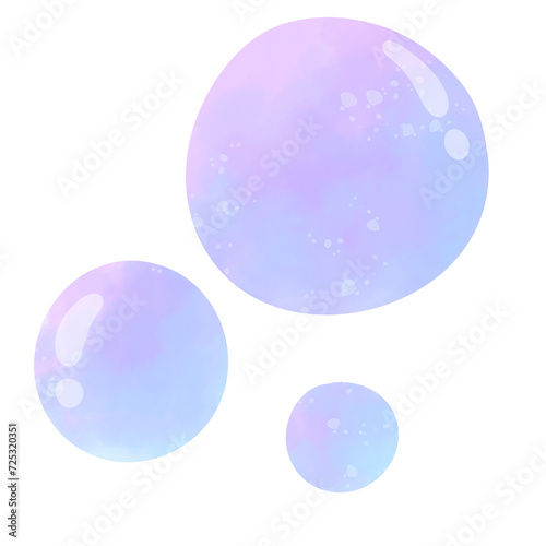 bubble sea Ocean Underwater Cute pastel Watercolor Clipart