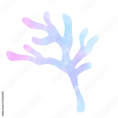 coral sea Ocean Underwater Cute pastel Watercolor Clipart