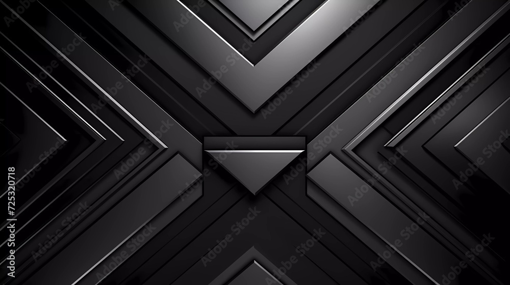 Black and silver background, Geometric pattern. generative ai Black and silver background, Geometric pattern. generative ai
